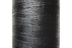 MART-MON 1mm Waxed Nylon Cord 20 meters, Durable Strong Thread for Jewellery Bracelet making, Art & Crafts (Black)