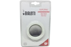 Bialetti Sello Moka y filtro de aluminio, blanco, 72 mm, para cafetera de 6 tazas