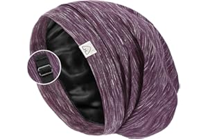 Hat Hut Seidenhaube zum Schlafen Satin Schlafmütze für Locken Haar Silk Bonnet Schlafkappe Slouchy Beanie Mütze für Frauen Männer