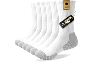 Niorasen Calcetines Hombre Mujer, 6 Pares De Calcetines De Algodón Transpirable, Trekking, Correr Con Amortiguación Alto Rendimiento