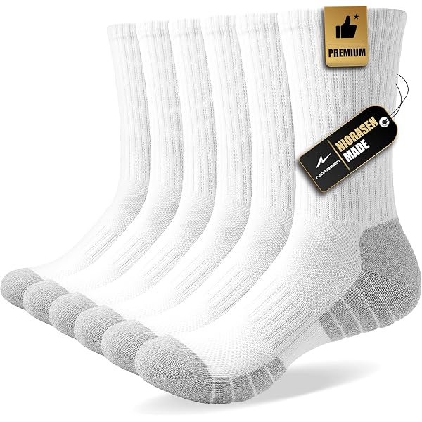 6 Paires Chaussettes Randonnée Femme - Coton Respirant Anti-Ampoules - Taille 35-42