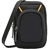 Amazon Basics Custodia per fotocamere compatte, Nylon, Grande, nero, Solido