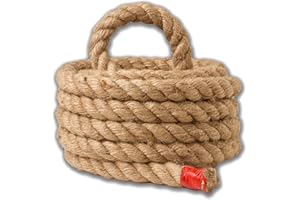 IPEA Cuerda de Yute Natural de 18 mm para Decoración y Manualidades – 5 Metros – Fabricado en Italia – Cuerda de Yute Resistente para Decoraciónes, Gato, Jardín, Cáñamo – Juta, BS09014COR18