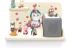 ‎STADTECKEN stadtecken® Kinder Regal für Musikbox I Motiv Pony Cool, klein I Geeignet für die Toniebox und ca. 25 Tonies I Geschenkidee I Hörspiel I zum Aufhängen oder Aufstellen (Einhornbaby, klein)