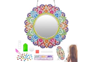 JOCOSSOL Jeux Fille 5 6 7 8 9 10 Ans，Cadeau Fille 7 8 9 10 11 Ans Jouets Kit D'artisanat Miroir Peint Diamant Jouet Fille 6-12 Ans Activites Manuelles pour Fille Bricolage Enfant Jouets pour 6 7 8 9 10 Ans