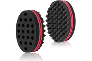 Hårborste svamp, 2 st Curl Svamp Afro Hair med Afro kam locksvamp män för Curl Coil vågor, peruk, fläta hårkam stylingverktyg
