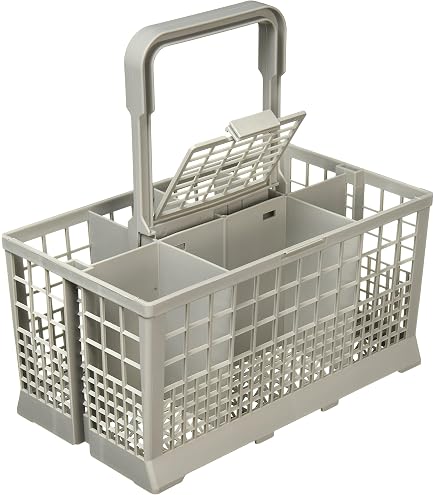 Cestello Portaposate DEGG Per Lavastoviglie – Universale Con Manico, Scomparti, Resistente Al Calore, Compatibile Con Bosch, Siemens, AEG, Whirlpool, Miele