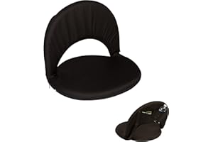 Trademark Innovations Tragbarer, verstellbarer Stadionsitz mit Rückentasche, Schwarz