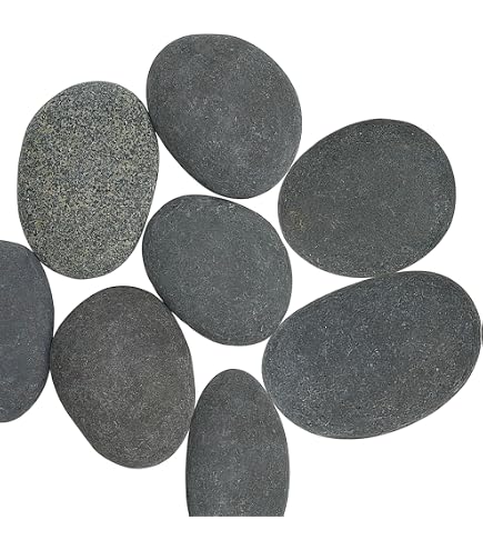 24 Piedras Planas Para Pintar - Tamaños 4-11 Cm, Ideales Para Manualidades, Pintura Y Decoración