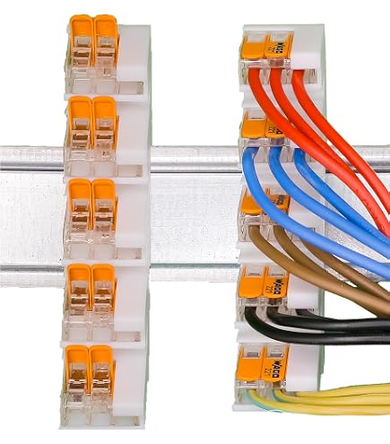 10 Ensembles D'adaptateurs Pour Rail DIN C45 - Support De Montage Plastique Vert (20 Pièces + 40 Vis) - Compatible 35mm