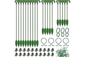 Hysagtek 60pcs Orchid Support Orchid Clips Plant Stem Holders 20 Pack Flower Plant Stakes(3 Sizes) 20 Plant Support Clips 20 Orchid Clips House Plant Stem Supports for Pots Outdoor Garden Plant Stake