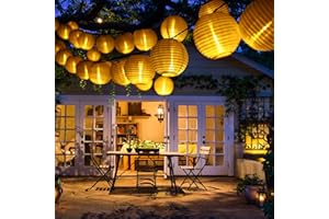 Joomer Guirlande Solaire Extérieure 6M 30 LED Guirlande Lumineuse Lanterne Blanc Chaud