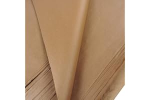 BCreativetolearn - Lot de 25 grandes feuilles de papier de soie marron sans acide - Idéal pour emballage cadeau, rangement, emballage, art et artisanat - 70 x 50 cm
