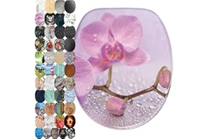 Sanilo WC Sitz ohne Absenkautomatik, viele schöne Toilettendeckel zur Auswahl, hochwertige und stabile Qualität aus Holz (Blooming)