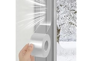 vsshe Transparent Fugendichtungsband Wasserdicht, Türen Fenster Türdichtungsstreifen, Weißes transparentes Dichtungsband, für Türen und Fenster & Glasfugen 50mmX10m