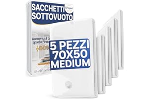 Stringari 5 Sacchi M 70x50 - Sacchetti Sottovuoto Vestiti - Buste di Qualità Superiore per Piumoni - 1