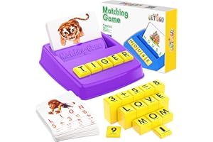 Educational Toys for 3 4 5 6 Year Olds, faentwc Matching Letter Games for Kids Toys for 3-8 Year Old Girls Educational Toys for 3 4 5 7 8 Year Olds Easter Gifts Birthday Gift Toddler Kids Toys -Purple