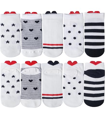 5 Paires De Chaussettes Basses Femme - Coton Confort, Tailles 36-42 - Motifs Fun, Pour Sport Et Quotidien
