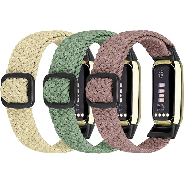 LHXYUO Sportarmbänder Für Fitbit Luxe – 4 Stück, Verstellbar, Elastisch, Nylon
