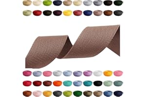 CARTONARE Gurtband 2m 5m 10m 50m, 50 Farben, Breite 10mm 15mm 20mm 25mm 30mm 40mm 50 mm Taschengurt Polypropylen Ideal für DIY-Projekte, Handarbeiten & Outdoor (221) Rosébeige, 40mm x 2m