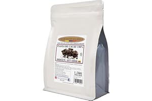 Chocolate Negro Puro 100% - Origen Ecuador - Bolsa 1.5kg - (Pasta, Masa, Licor De Cacao 100%, Cacao Ceremonial) - Cacao Venezuela Delta