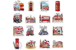 London Souvenir Gifts Fridge Magnets - Luvart 16 Pcs British Construction Refrigerator Locker Magnetic United Kingdom Tower Bridge Fridge Magnets Stickers for Home Kitchen Office Traveler Tourist