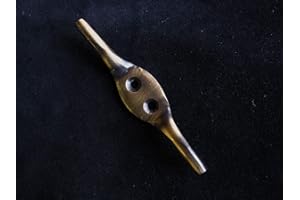 Penbrice Interiors Cleat Hook for Roman Corded Blinds - 6 Colours - Solid Metal - Includes Screws, Colour: Antique Brass