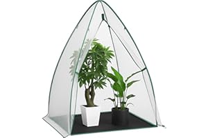 DIVCHI Dome Greenhouse for Plants Year-Round Small Grow House Weatherproof Garden Dome For Tomatos Vegetables & Plants Mini Greenhouse For Plant Protection Reinforced Cover Zipper (White)