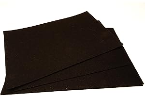 A2BSALES 10 x A4 Felt Sheets - Black - Arts & Craft Fabric Material *Firm For Model Making & Cut Outs*