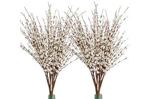 Famibay Jasmin Künstliche Blumen 20 Stücke 29.5" Langstielige Kunstblumen Weiß Jasmine Blumen Pflanzen Kunstpflanzen Jasmin Blumenstrauß für Die Hochzeit Hof Zuhause Dekoration(Weiß)