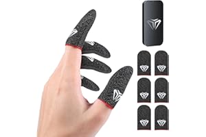 Qianyu 6 sztuk gamingowych ochraniaczy na palec, oddychające, odporne na pot, wyjątkowo wygodne, stabilne, idealne ekrany dotykowe, nadają się do wszystkich gier