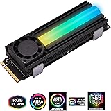 EZDIY-FAB 5V ARGB M.2 Raffreddatore SSD per dissipatore di Calore con Ventola di Raffreddamento da 20 mm per PCIE NVME o…