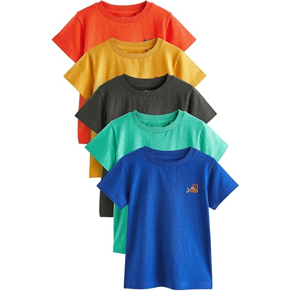 Lot De 2 T-Shirts Manches Courtes Bébé Enfant Coton Imprimé - Haut Doux Et Confortable