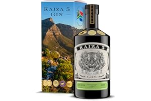 ‎KAIZA KAIZA 5 GIN - 0,7 l - 43% | Der ausgezeichnete Gin aus Südafrika/Kapstadt | Frisch, weich, exotisch mit schwarzer Johannisbeere und Grapefruit | Perfekt als Gin Tonic | Tafelberg