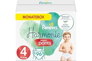 ‎PAMPERS Pampers Baby Windeln Pants Größe 4 (9kg-15kg) Harmonie, 96 Höschenwindeln Alte Version