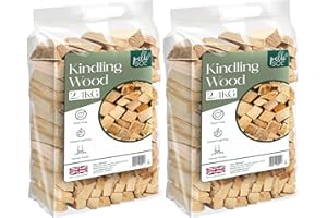Pelle & Sol Kindling Wood 2 Pack x 2.4 Kg (4.8 Kg Total) – Kiln-Dried Fire Wood, Smokeless Fire Logs, Long-Burning Heat Logs 
