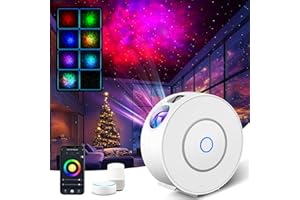 ‎FOKKY Fokky Smart Sternenhimmel Projektor, WLAN Galaxy Projector mit Sprachsteuerung/APP-Steuerung/Timer, Sternenprojektor Funktioniert mit Alexa&Google Assistant, Sternenhimmel Lampe für Kinder Erwachsene