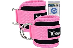 TENINE Correas de Tobillo, 2 Piezas Tobillera para polea piernas y Tobillos, máquinas de Cable Fuerte, Gimnasio, Fitness para Mejorar ABS, Glute & Pierna Entrenamiento para Mujeres y Hombres