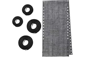 Azatemgo Pokrowiec zapasowy + 4 sztuki zapasowych sznurków do krzesła ZeroGravity - 160 x 48 cm - szary