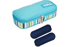 ONEGenug Diabetikertasche Kühltasche mit 2 Kühlakkus Insulin Tasche für Diabetes Spritzen, Insulininjektion und Medikamente 20x4x9cm