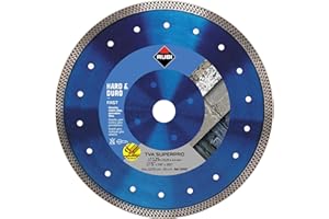 RUBI | Disco de Diamante para Porcelánico TURBO VIPER (TVA) | Disco para Amoladora de 125 mm para el Corte de Materiales con Espesores de >20 mm | Solo para Corte Recto