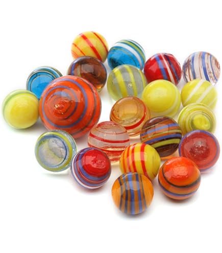20+1 Billes Spiralo COFALU - Jeu De Billes Classique - Pour Enfants - Marbles Traditionnel