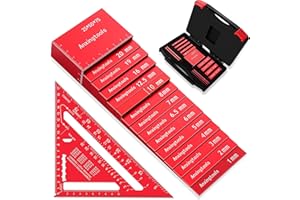 ANXINGTOOLS Ensemble de jauge de hauteur de blocs de configuration métrique, ensemble de blocs de mesure de précision de hauteur en aluminium de 15 pièces pour scie à table, routeur et scie sauteuse