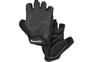 ‎REINALIN Reinalin Fahrradhandschuhe Halbfinger Herren Damen Gel Stoßdämpfung Fitness Handschuhe Atmungsaktiv Anti-Rutsch Radhandschuhe