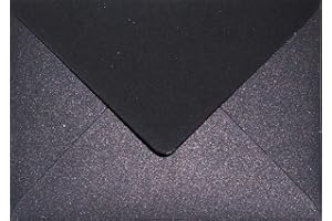 Netuno 100x sobres nacarados negros cobres DIN B6 125x175mm 120g Aster Metallic Black Copper con solapa engomada puntiaguda sin ventana para invitaciones boda Navidad cartas tarjetas fiestas bricolaje