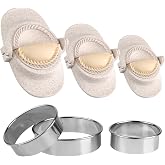 Winter Shore Dumpling Maker & Empanadas Maker Set mit Rundem Dough Cutter | Ravioli Maker Lebensmittelecht, Wonton, Potsticke
