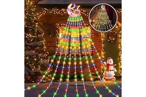 Possily 346 LED en RGB, guirlande lumineuse sapin de noel avec 8 modes - Parfaites pour les décorations de fête, Noël, célébrations et pour une utilisation en intérieur et en extérieur