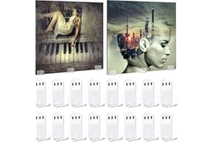 Bkemkri 6 Pcs Support mural en vinyle, support de disque en vinyle, support de disque en vinyle, support de disque en vinyle acrylique transparent et auto-adhésif (transparent)