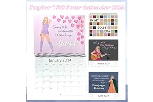 GENERIC Taylor Calendar 2024 | Swift Calendar 2024 Taylor Posters Music Album Cover Poster Calendar | Calendar 2024 UK | Bedroom Decoration Art Wall Calendar Taylor Gift for Girls Boys Teens Music Lover Fans