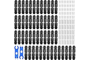 SZ-KARIDGE 50 pares de conectores solares, conectores de panel solar con 2 llaves inglesas, conectores fotovoltaicos IP67